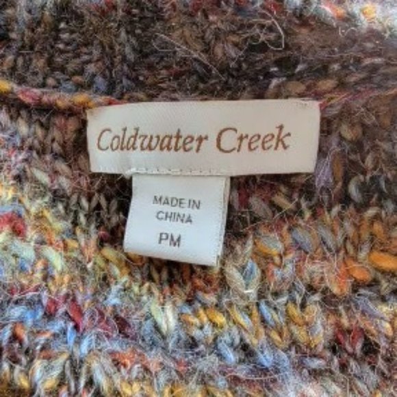 Coldwater Creek Cardigan Multi-Colored Soft Long Sleeve Sweater in Size MP - Picture 4 of 4